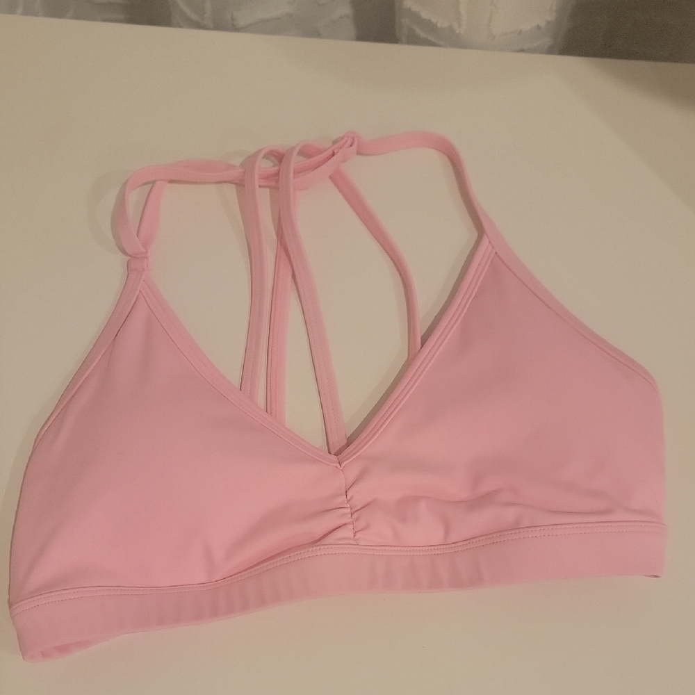 Pink Strappy Bikini Top